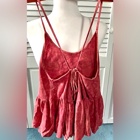 FREE PEOPLE Summery PEPLUM Tank with Spaghetti Straps, Size S/P, Worn Only Once - Picture 2 of 9